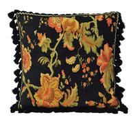 Riva Home Fairvale Cushion Cover - Black - 55x55cm - Black - 100% Polyester