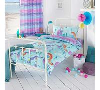 Riva Home Girls Mermaid Duvet Cover Set - Multicolour - Toddler (120x150cm) - Multicolour - 52% Polyester/48% Cotton