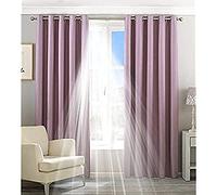 Twilight Eyelet Curtains Mauve 66" x 90"