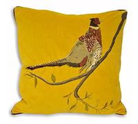 Riva Home Hunter Velvet Cushion Cover, Mustard, 45 x 45cm
