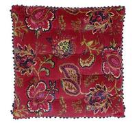 Riva Home Malisa Square Cushion Cover - Pomegranate - 50 x 50cm - Pomegranate - 100% Cotton