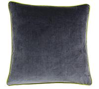 Riva Home Meridian Cushion Cover - Charcoal/Moss - 55 x 55cm - Charcoal/Moss - 100% Polyester