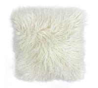 Riva Home Mongolian Cushion Cover - Pristine - 40x40cm - Pristine - 100% Sheepskin