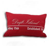 Riva Home N/B Drift Isl Feather Cushion,Red,40 x 60cm | Paddling Club Typography Soft Piped Edge Decorative Pillow