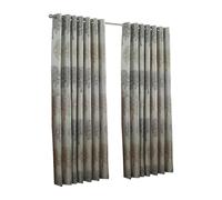 Riva Home Oakdale Tree Design Eyelet Curtains - Silver - 90 x 54in (229 x 137cm) - Silver - 100% Polyester