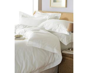 Riva Home Oxford Duvet Set - White - Double - White - 100% Cotton