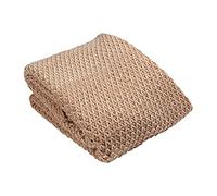Riva Home Paoletti Elina Throw White Flecks-Crochet Inspired Knit-Fade and Shrink Resistant-100 140 x 180cm (55" x 71" inches), Acrylic, Blush Pink