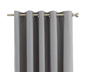 Riva Home Paoletti Two Curtain Panels, Polyester, Silver, 66 x 90 (168 x 229 cm), ECLIPSE/RT2/SIL