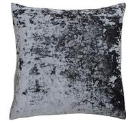 Riva Paoletti Verona Cushion Cover Square - Pewter Grey - Velvet Feel - Crushed Velvet Look - Hidden Zip Design - 100% Polyester - 55 x 55cm (22" x 22" inches) - Designed in the UK