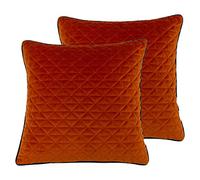 Riva Home Quartz Polyester Filled Cushions (Twin Pack), Jaffa/Teal, 45 x 45cm