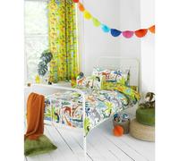 Riva Home Riva Paoletti Childrens/Kids Jungletastic Ringtop Eyelet Curtains - Multicolour - 168x183cm - Multicolour - 52% Polyester/48% Cotton