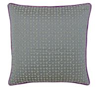 Riva Home Riva Paoletti Pimlico Cushion Cover - Silver/Magenta - Silver/Magenta - 45x45cm
