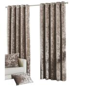 Riva Home Riva Paoletti Verona Eyelet Curtains - Oyster - 46 x 54in - Oyster - 100% Polyester