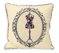 Riva Home Victoria Mannequin Cushion Cover - Navy - 45x45cm - Navy - 100% Cotton