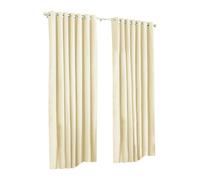 Riva Home Wellesley Ringtop Curtains - Natural - 90x90 (229x229cm) - Natural - 100% Polyester