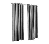 Riva Home Wellesley Ringtop Curtains - Silver - 66x72 (168x183cm) - Silver - 100% Polyester