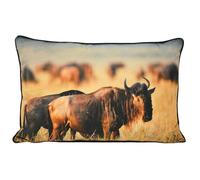 Riva Home Wildebeest Cushion Cover - Tan - 40x60cm - Tan - 100% Polyester