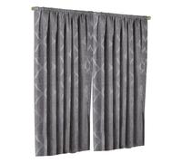 Riva Home Winchester Pencil Pleat Curtains - Silver - Silver - 66x72 (168x183cm)