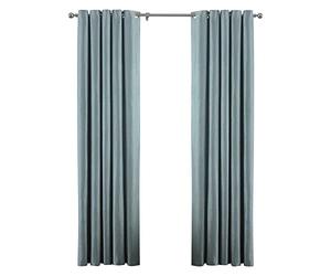 Riva Paoletti Atlantic Ringtop Eyelet Curtains (Pair), 168cm x 183cm, Duck Egg Blue