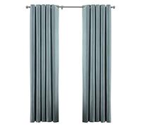 Riva Paoletti Atlantic Ringtop Eyelet Curtains (Pair) - Duck Egg Blue - Woven Twill Fabric - Ready Made - 100% Polyester - 168cm width x 183cm drop (66" x 72" inches) - Designed in the UK