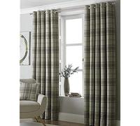 Riva Paoletti Aviemore Eyelet Curtains, Beige, 90 x 72 (229 x 183 cm), Polyester, Natural