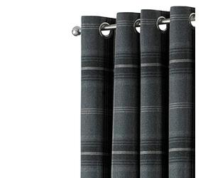 Riva Paoletti Aviemore Eyelet Curtains, Grey, 46 x 54 (117 x 137 cm), Polyester,