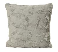 Riva Paoletti Chinchilla Cushion Cover - Grey - Faux Fur Fleece Fabric - Reversible - Hidden Zip Closure - Machine Washable - 100% Polyester - 45 x 45cm (18" x 18" inches) - Designed in the UK