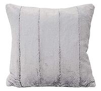 Paoletti Empress Grey Faux Fur Cushion Large - Size: 55 x 55 cm - Wilko