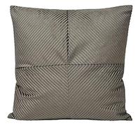 Riva Paoletti Infinity Poly Filled Cushion Geometric Ribbed Fabric-Knife Edging-100% Case-Machine Washable-45 x 45cm (90" x 90" Inches) -Designed in the UK, Polyester, Grey, 45 x 45 cm