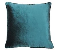 Riva Paoletti Luxe Velvet Cushion Cover - Jadite Green - Soft Velvet Feel Fabric - Reversible - Hidden Zip Closure - Machine Washable - 100% Polyester - 55 x 55cm (22" x 22" inches)