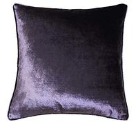 Riva Paoletti Luxe Velvet Polyester Filled Cushion - Grape Purple - Soft Velvet Feel Fabric - Reversible - Hidden Zip Closure - Machine Washable - 100% Polyester Case - 55 x 55cm (22" x 22" inches)