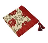 Essentials Mayflower Floral Jacquard Throw in Red Essentials Red