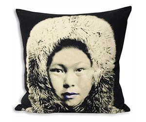 Riva Paoletti "MONOCHROME Eskimo" Cushion Covers, Black/Grey, 55 x 55 cm