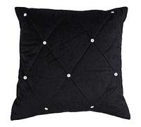 Riva Paoletti New Diamante Cushion Cover - Black - Diamante Crystal Sequins - Quilted Geometric Design - Hidden Zip Closure - 100% Polyester - 45 x 45cm (18" x 18" inches) - Designed in the UK