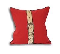 Riva Paoletti "Polo Strap" Cushion Covers, Red, 45 x 45 cm