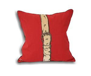 Riva Paoletti "Polo Strap" Cushion Covers, Red, 45 x 45 cm