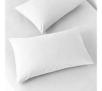 200 Thread Count Cotton Percale Housewife Pillowcases Paoletti White One Size