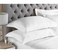 200 Thread Count Oxford Border Cotton Pillowcase Paoletti White One Size