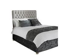 Riva Paoletti Verona Bed Wrap - Pewter Grey - Velvet Feel - Crushed Velvet Look - Elasticated - 100% Polyester - Super King Size - 180 x 200 x 50cm (53" x 74" x 20" inches) - Designed in the UK