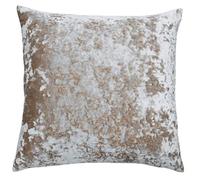 Riva Paoletti Verona Cushion Cover Square - Oyster Beige - Velvet Feel - Crushed Velvet Look - Hidden Zip Design - 100% Polyester - 55 x 55cm (22" x 22" inches) - Designed in the UK