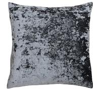 Riva Paoletti Verona Cushion Cover Square - Pewter Grey - Velvet Feel - Crushed Velvet Look - Hidden Zip Design - 100% Polyester - 55 x 55cm (22" x 22" inches) - Designed in the UK