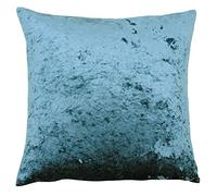 Riva Paoletti Verona Cushion Cover Square - Teal Blue - Velvet Feel - Crushed Velvet Look - Hidden Zip Design - 100% Polyester - 55 x 55cm (22" x 22" inches) - Designed in the UK