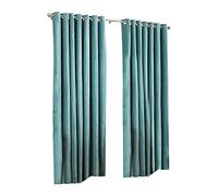 Riva Paoletti "Wellesley" Eyelet Curtains, Duck Egg, 229 x 229 cm