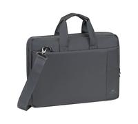 Rivacase 15.6” Notebook Case 2 Compartments with Removable Strap, Grey
