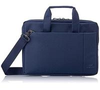Rivacase 8221 Laptop Bag up to 13.3 Inches - 35 x 26.5 x 6.5 cm - Compact Padded Briefcase for Notebooks for Men and Women, Water Resistant Laptop Sleeve for Work, Travel, Uni (Blue)