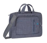 RIVACASE Bag for Laptops up to 13.3 Inches - Lightweight and Stylish Notebook Bag with Accessory Compartments and Stylish Design - Grey