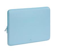 RIVACASE ECO Laptop Sleeve 15.6 Inch - 39.5 x 27.5 x 3.5 cm - Notebook Case Pastel Blue for Men and Women - Water-Repellent MacBook Case - Computer Bag for Work University Travel