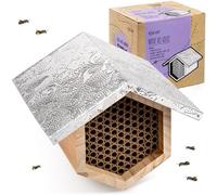 Rivajam Beekeeper Pro Mach II Mason Bee House - Strong + Waterproof Bee Hotel & Insect Habitat - Replaceable Mason Bee Tubes Filled Bee Houses for The Garden - Pollinator House Gardening Gifts