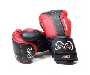 Rival Boxing RB10 Intelli Shock Bag Gloves Black Red Pads Mitts Boxing Training (Large)