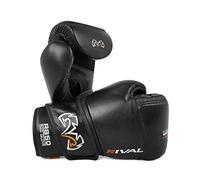 Rival RB50 Intelli-Shock Compact Bag Gloves Black Pads Mitts Boxing Training (Small)